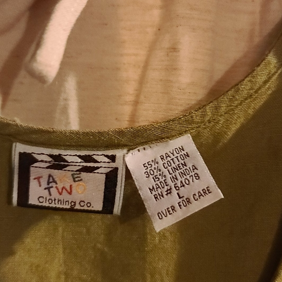 Vintage Linen blend tank and capri set - Picture 2 of 7